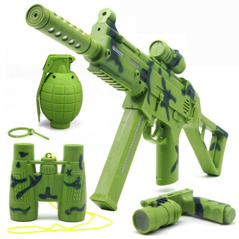 男孩小部队冲锋枪手榴弹望远镜声光儿童电动玩具枪 飞航um45冲锋枪(fh