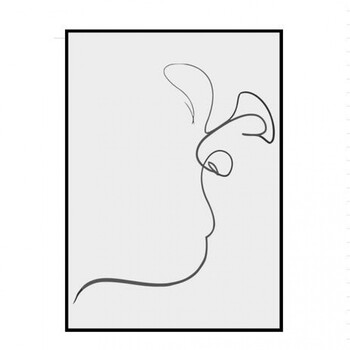 北欧风格现代简约客厅背景墙装饰画卧室挂画极简抽象人物线条ins 8 60