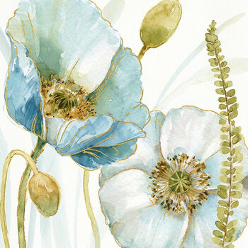 品牌家纺美式新中式后现代简美客厅卧室沙发背景水彩花卉装饰画 0632