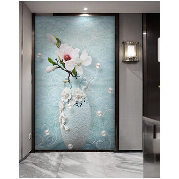 3d玄关过道走廊背景墙纸壁纸简约现代5d立体装饰壁画影视墙布欧式