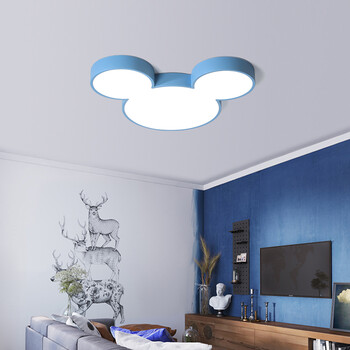 爱的归宿 北欧创意卡通马卡龙吸顶灯时尚风格男孩房幼儿园装修简约