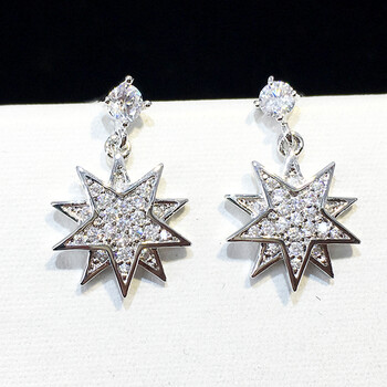 我心饰我韩国时尚气质珍珠锆石耳环女简约s925银针耳钉