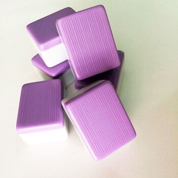 gerun家用手搓手打精品高档一级台湾加厚大号棋牌 38紫色(136张)