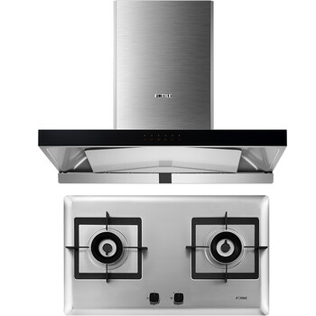 方太(fotile) 下潜环吸云魔方 纯平触控 欧式抽油烟机燃气灶套装 em17