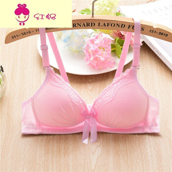 期抹胸小背心初中高中学生14-15-16岁无钢圈文胸少女棉内衣 227粉色