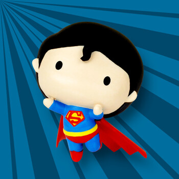 现货正版dc正义联盟q版蝙蝠侠超人闪电侠飞行公仔钥匙链模型 超人