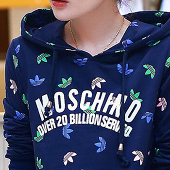 艾语卫衣 女秋装新款休闲套装女士韩版潮连帽长袖修身运动服两件套潮WY811 深蓝色 M