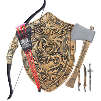 传统玩具儿童弓箭宝剑盾牌组合武器套装吸盘式仿真射击箭体育玩具