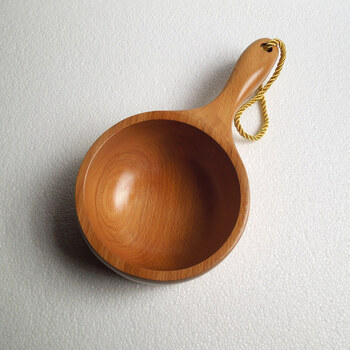 日韩版式木瓢水瓢木勺子实木制水舀浴室泡澡洗澡沐浴木瓢生活用品wd