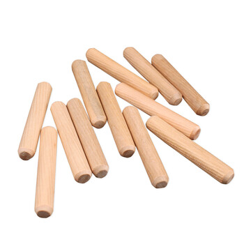 木榫头膨胀木钉连接件圆棍木栓木楔盒装小木棒木工塞子木销圆木榫