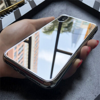 镜面创意8纯色电镀6s手机壳7plus钢化玻璃全包硅胶软壳7女男款防摔