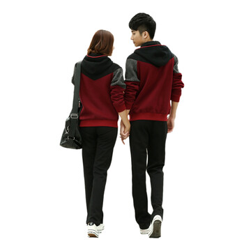 15秋羽毛球跑步服运动服裤套装男女情侣长袖裤卫衣外套ZK001 黑色男 L