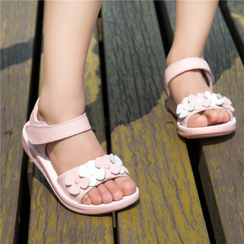 女童凉鞋儿童凉鞋女公主鞋沙滩鞋中大童宝宝 粉红色 28码/适合脚长17