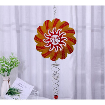 立体风铃装饰品生活抖音同款3d风铃铝片风铃 红色小 阿波罗2号