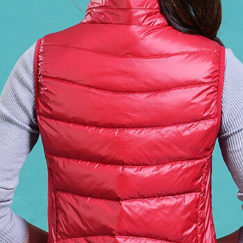 薇薇陈品2015羽绒服女短款马甲韩版轻薄立领马夹背心羽绒外套HZ03 藏青色 L