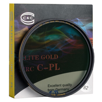 C&C C偏振镜uv镜滤镜 ELITE GOLD MRC C-PL 82MM 金色铜环超级雾霾偏振镜