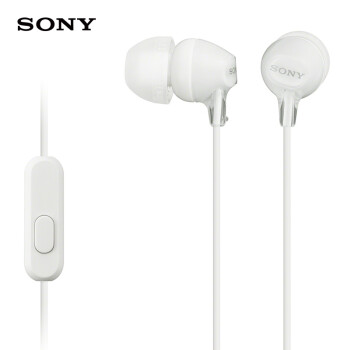 索尼（SONY）  MDR-EX15AP 耳机入耳式重低音手机耳麦有线控通话电脑通用耳塞 白色