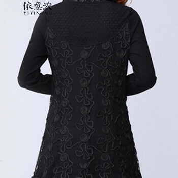 
                                        依意浓  8811#2015秋冬胖妹妹大码女装长袖加绒加厚连衣裙宽松打底裙 黑色 2XL                