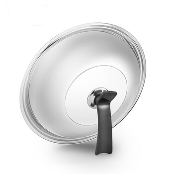 可视钢化玻璃盖可立炒锅不粘锅32cm盖子配不锈钢盖螺母铝锅盖 32cm