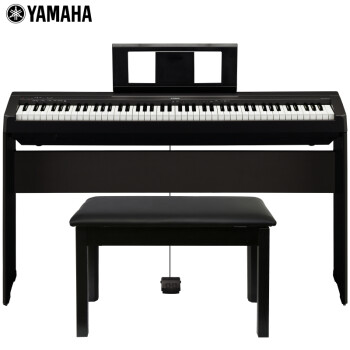 雅马哈（YAMAHA）电钢琴88键重锤P45数码钢琴专业成人儿童初学电子琴p45型号官方标配+全套配件