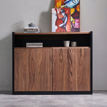 古达 北欧餐厅柜子半高柜储物柜简易收纳柜现代简约客厅餐边柜小边柜