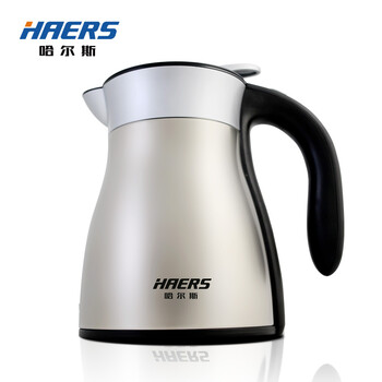 哈尔斯（HAERS）HEK-1200-1真空保温电热水壶  双层防烫304不锈钢烧水壶 本色 1.2L