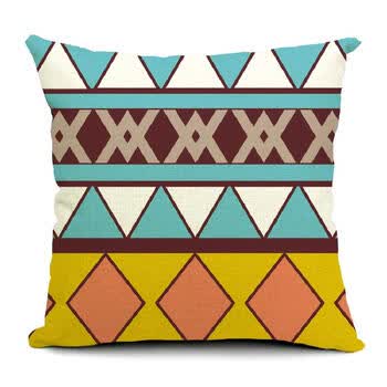 京兰波西米亚条纹异域风情小清新沙发棉麻抱枕靠垫套 003 外套