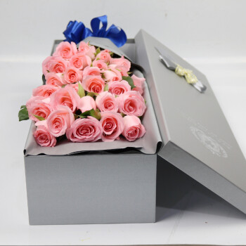 蔷薇恋七夕情人节 鲜花速递同城配送33朵红玫瑰礼盒表白生日礼物 33朵粉玫瑰礼盒 如图制作