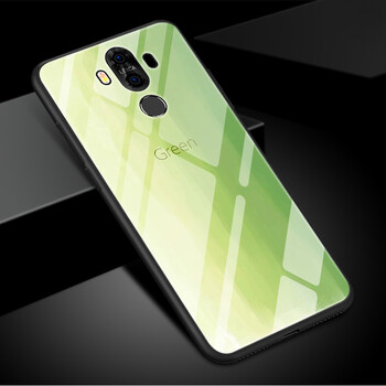 壳mate10pro保护套软极简约文艺性冷淡清新英 玻璃壳mate10绿green