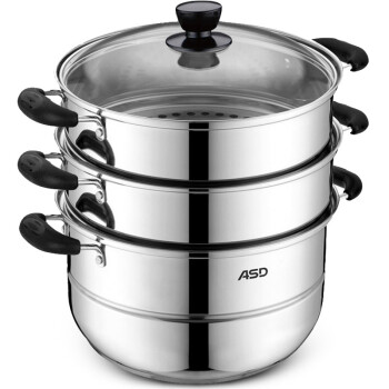 
                                                            爱仕达（ASD） 蒸锅三层优质不锈钢WGNS1528电磁炉通用28CM                