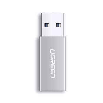 绿联 USB3.0公转Type-C母数据线转接头 USB-C母降噪耳机充电器转换头 通用三星小米华为荣耀手机电脑 30705灰