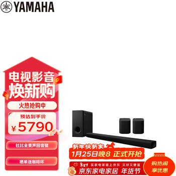 雅马哈（Yamaha）ATS-X500 SET杜比全景声无线环绕音响回音壁家庭影院音响蓝牙WIFI音箱电脑音响搭WS-X1A