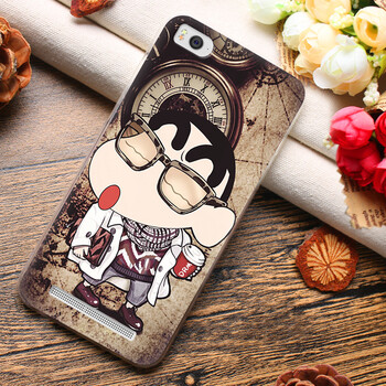 小米4c手机壳硅胶彩绘4c保护套 软胶卡通女款防摔男软壳 眼镜小x 彩绘