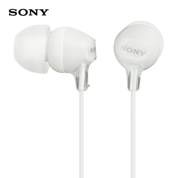 索尼（SONY） MDR-EX15LP 耳机入耳式重低音手机通用电脑音乐耳塞  白色