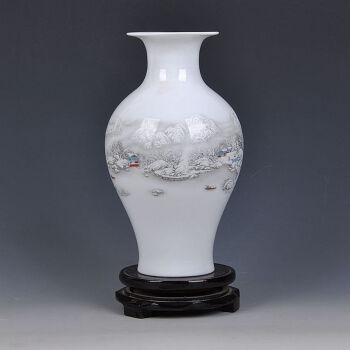 景诺陶瓷(jingnuo) 景诺 景德镇陶瓷器薄胎花瓶 现代家饰工艺品摆件