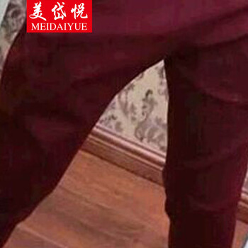 
                                        美岱悦   2017秋新款长裤套装女小香风名媛气质短外套上衣休闲哈伦裤两件套装 红色 XL                