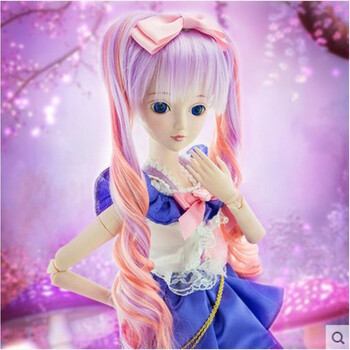 娃娃茉莉60cm夜萝莉能化妆改装全关节可动人偶女孩玩具 60cm萌偶像