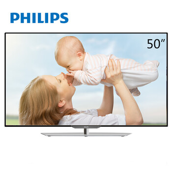 
                                        飞利浦（PHILIPS）50PUF6650/T3 50英寸 护眼舒适防蓝光 一体金属底座 4K超高清WIFI智能液晶电视机（黑色）                