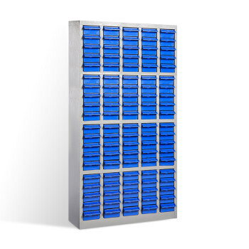 洛克菲勒 100抽蓝色不带门零件柜 元件柜效率柜螺丝柜收纳柜抽屉式整理柜