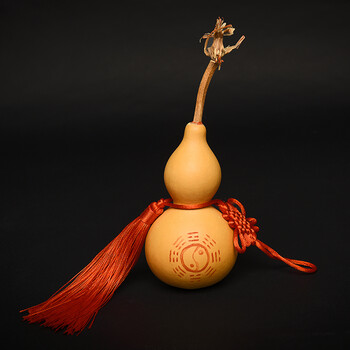 宝葫芦挂件开口朱砂八卦镇宅化煞摆件 红绳,高9-12厘米