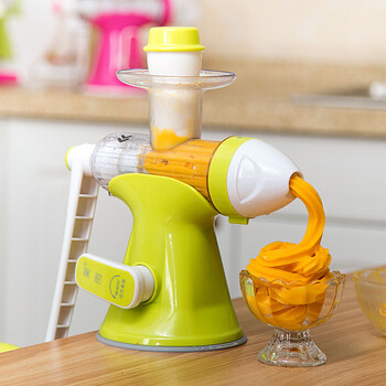 手动榨汁机家用多功能儿童橙汁子榨汁器手摇水果原汁机语 果雨加厚款