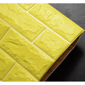 自粘电视背景墙砖纹墙纸3d立体文化石墙贴客厅卧室装饰墙贴纸 白条绿