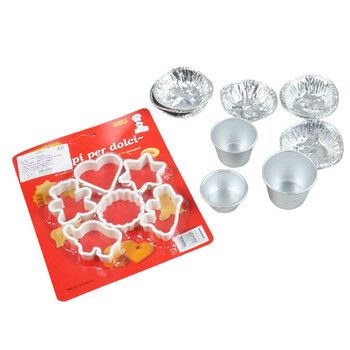 
                                        千团精工 烘焙工具套装 烘培模具 蛋糕 饼干 蛋挞 烤箱模具24件 带厨房秤不带打蛋器                