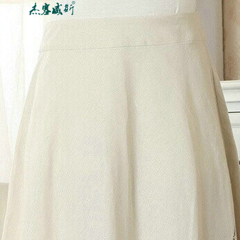 
                                        杰塞威斯 女装民族风棉麻手绘大摆裙 长裙半身裙女A字裙子 TP0011# 如图 M                