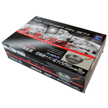 
                                                            珍珠生活（Pearl Life）日本原装进口钛锅 无涂层钛金属凹凸煎炒锅30cm轻型炒锅                