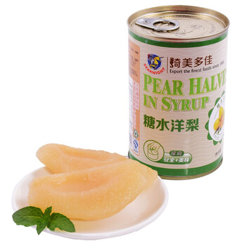 大连庄河特产糖水洋梨罐头水果罐头即食罐头