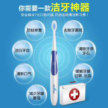 
                                                            【领劵下单立减20元】赛嘉（seago） 电动牙刷家用成人自动声波震动牙刷软毛情侣款 亲民款（5个刷头）                