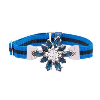 普拉达(prada)女士手镯 条纹 水晶 浅蓝色/黑色 1ib051_2a7l_f0d4o