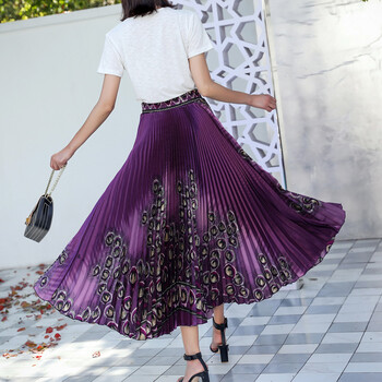 新品半身裙碎花印花韩版潮流时尚百搭休闲修身长款街头 zjhj259 紫色