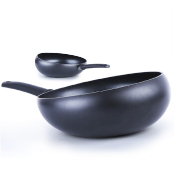 新榜样炒锅无油烟不粘锅炒锅炒菜锅具电磁炉32CM回飞锅 睿酷黑